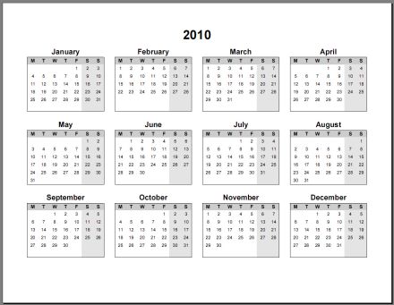 2011 Calendar