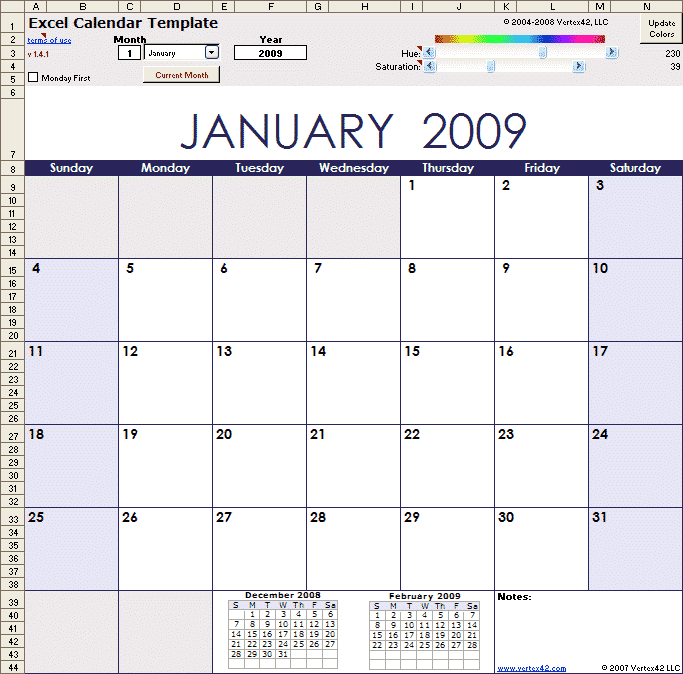 2011 Calendar Printable Template