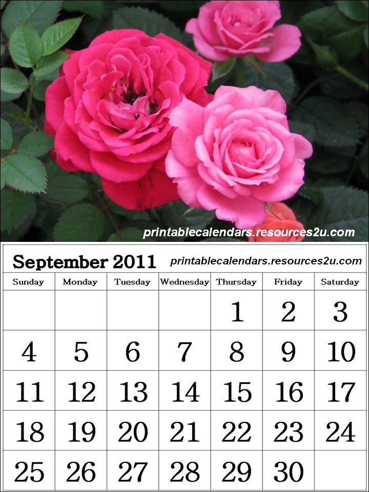 2011 Calendar Printable Template