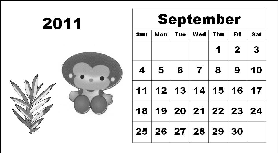 2011 Calendar September