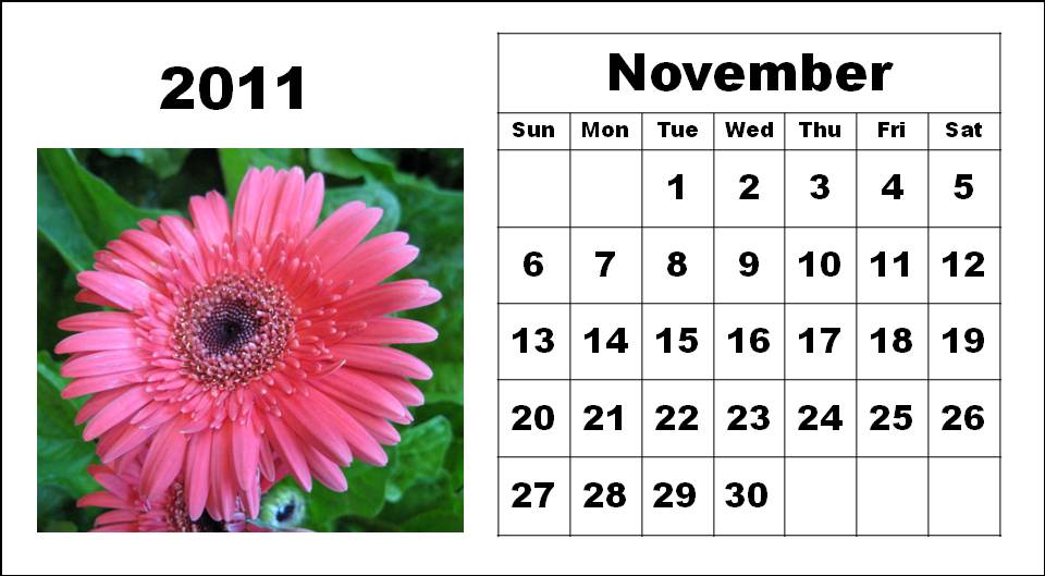 2011 Calendar Uk Printable