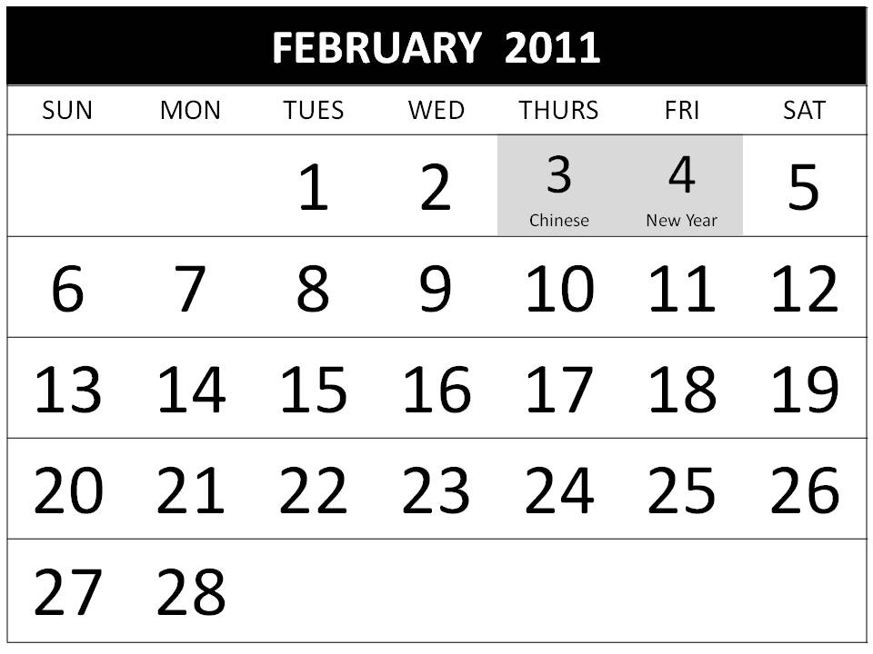 2011 Calendar With Bank Holidays