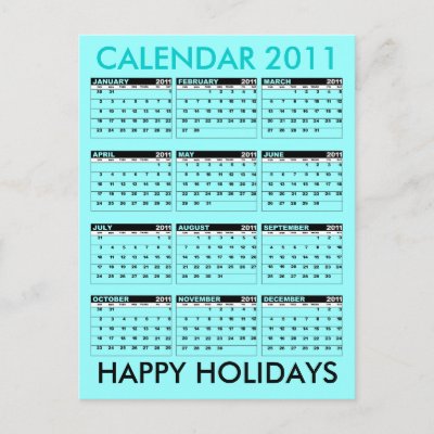 2011 Calendar With Holidays