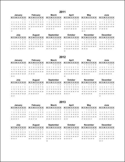 2011 Calendar Year