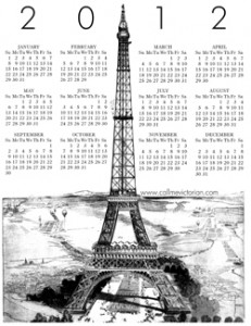 2011 Calendar Year On One Page Printable