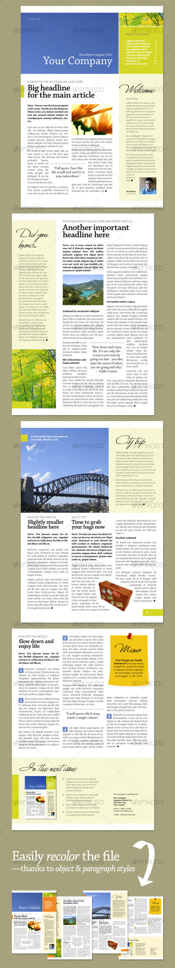 Adobe Newsletter Templates Indesign