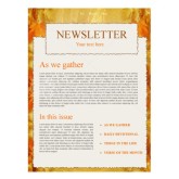 Autumn Newsletter Templates Free