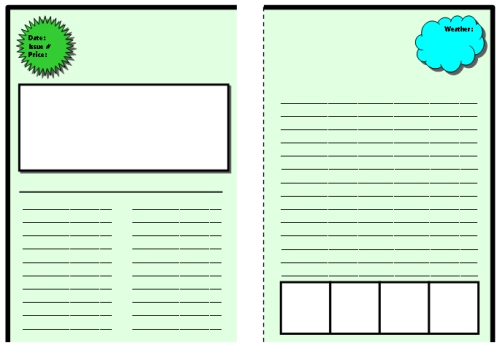 Blank Newspaper Template For Kids Printable