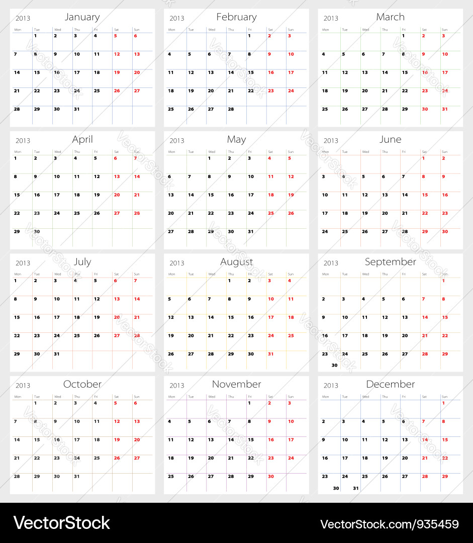 Calendar 2013