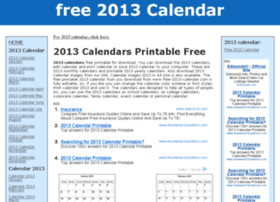 Calendar 2013 January Printable