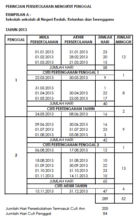 Calendar 2013 Malaysia