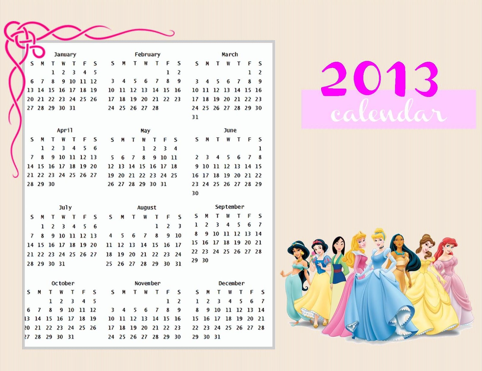 Calendar 2013 Printable