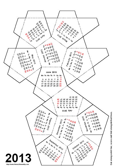 Calendar 2013 Printable Free