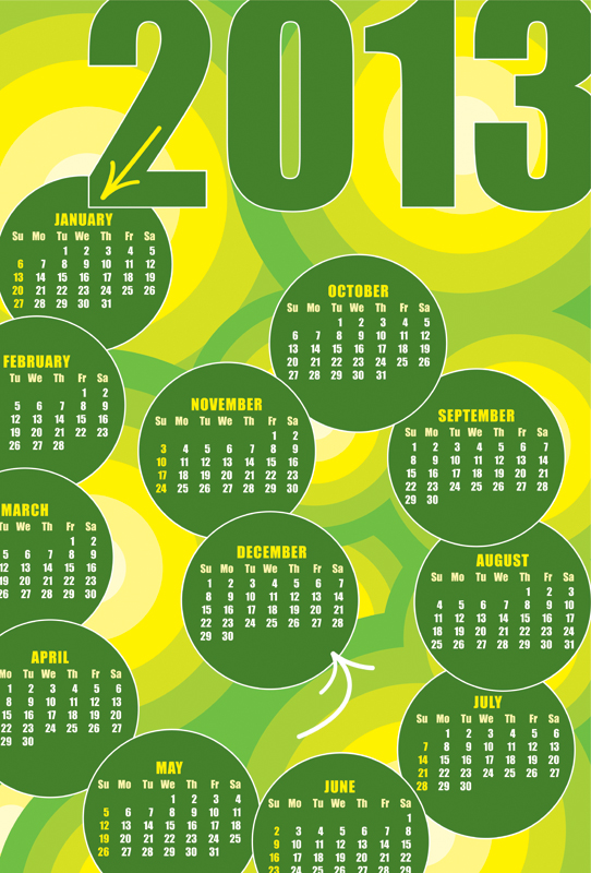 Calendar 2013 Template