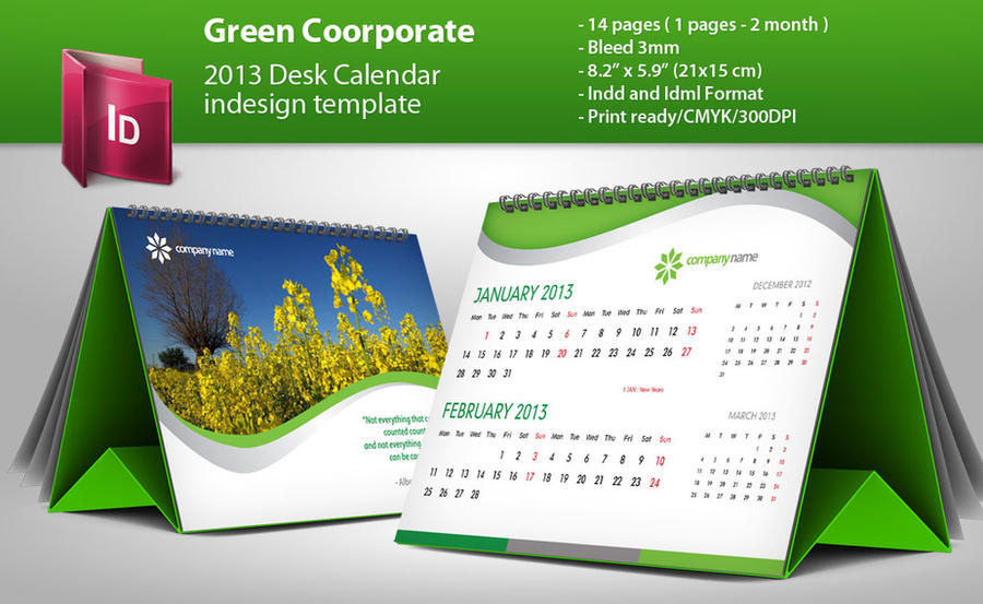 Calendar 2013 Template Indesign