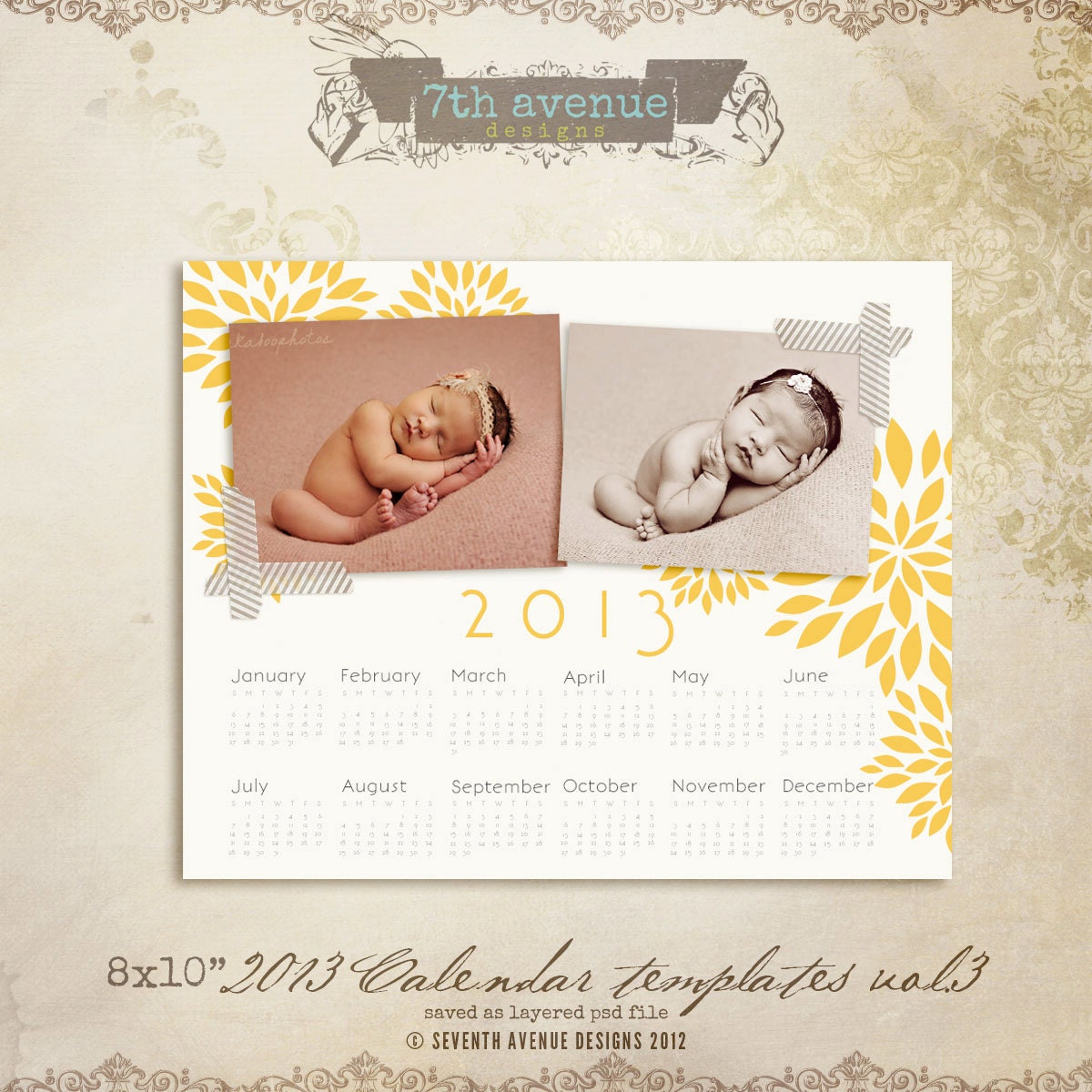 Calendar 2013 Template Psd