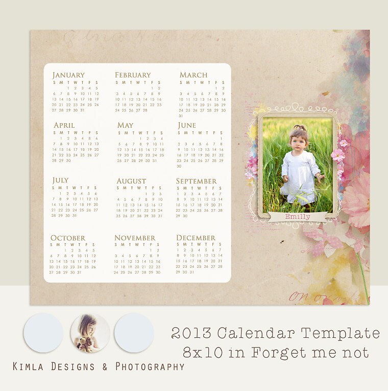 Calendar 2013 Template Psd