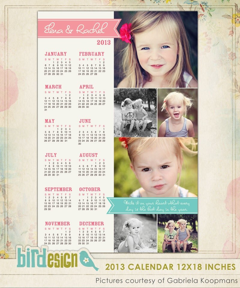 Calendar 2013 Template Psd