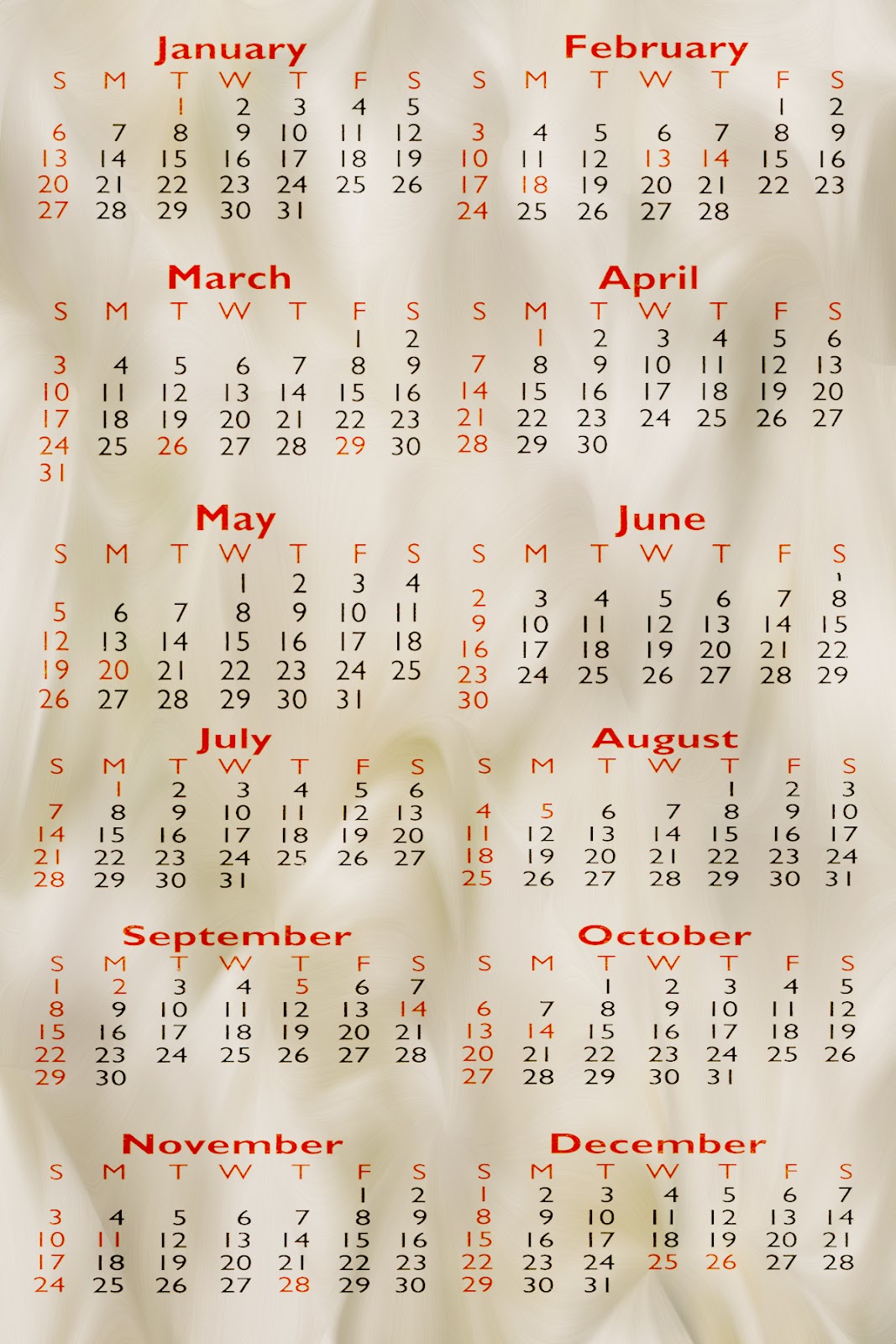 Calendar 2013 Uk Template