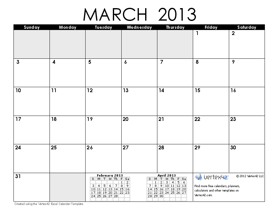 Calendar 2013 Uk Template