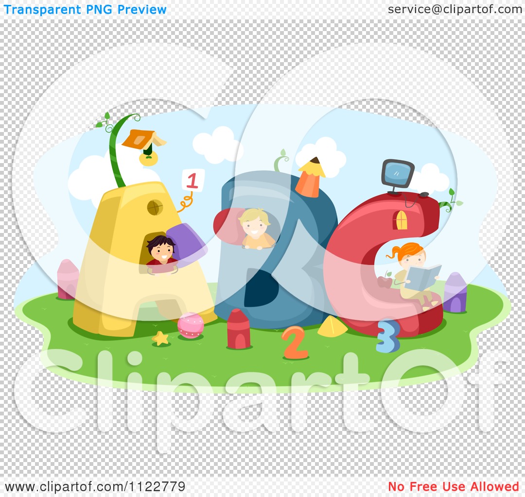 Children Playing At School Cartoon