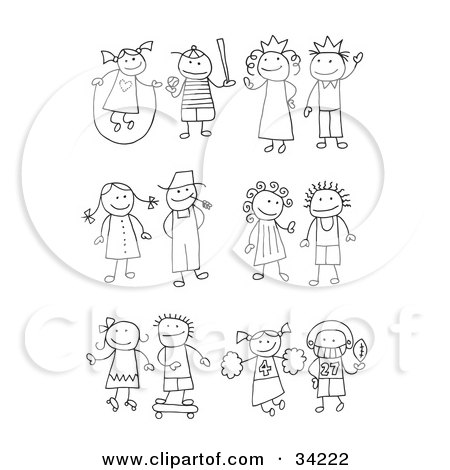 Children Playing Football Clipart