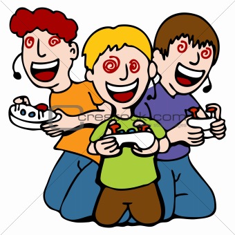 Children Playing Games Clip Art