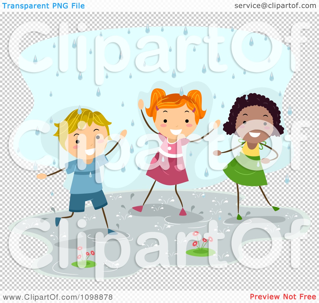 Children Playing In Rain Images