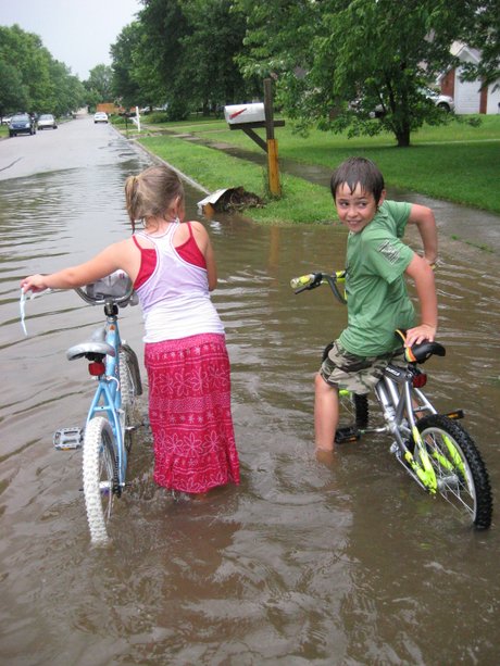 Children Playing In Rain Images