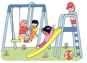 Children Playing In The Park Clipart