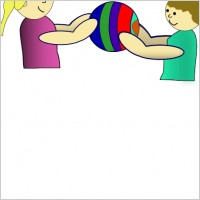 Children Playing With Toys Clipart