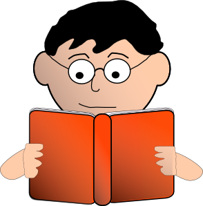 Children Reading Books Clip Art