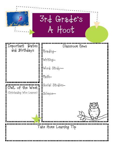 Cute Newsletter Templates For Teachers