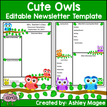 Cute Newsletter Templates For Teachers