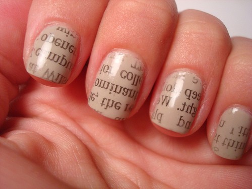 Diy Newspaper Nails