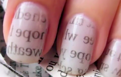 Diy Newspaper Nails