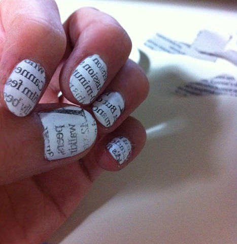 Diy Newspaper Nails