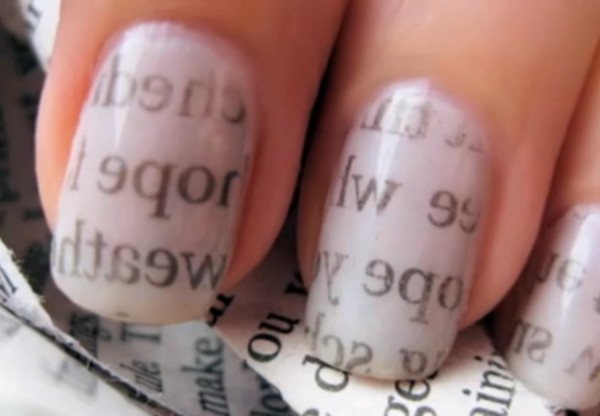 Diy Newspaper Nails With Water