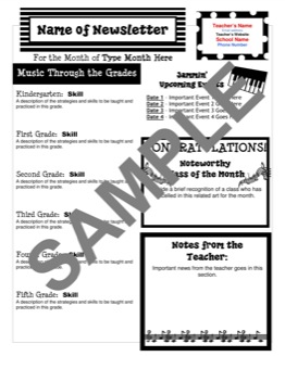 Free Newsletter Templates For Word For Teachers