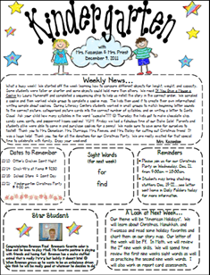 Free Newsletter Templates For Word For Teachers