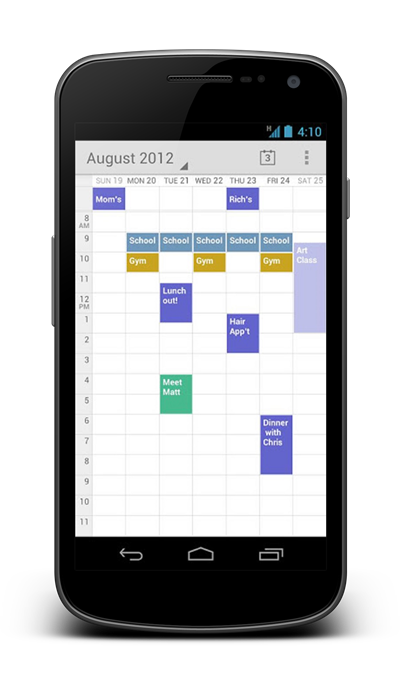 Google Calendar Android App 2012