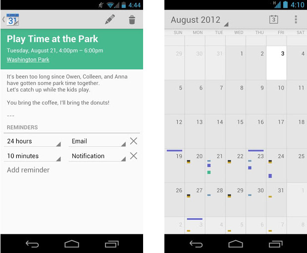 Google Calendar Android App