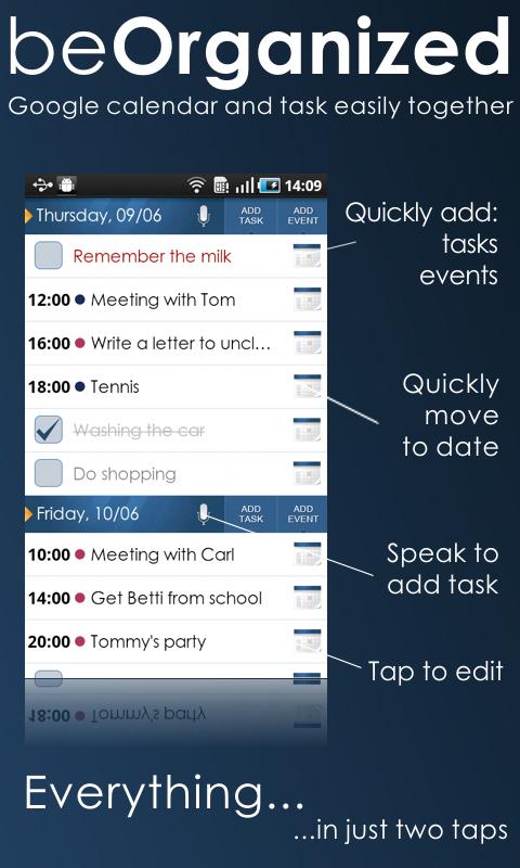 Google Calendar Android App Tasks