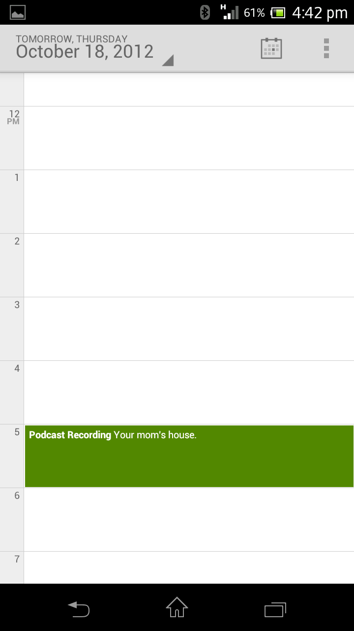 Google Calendar Android Tablet App