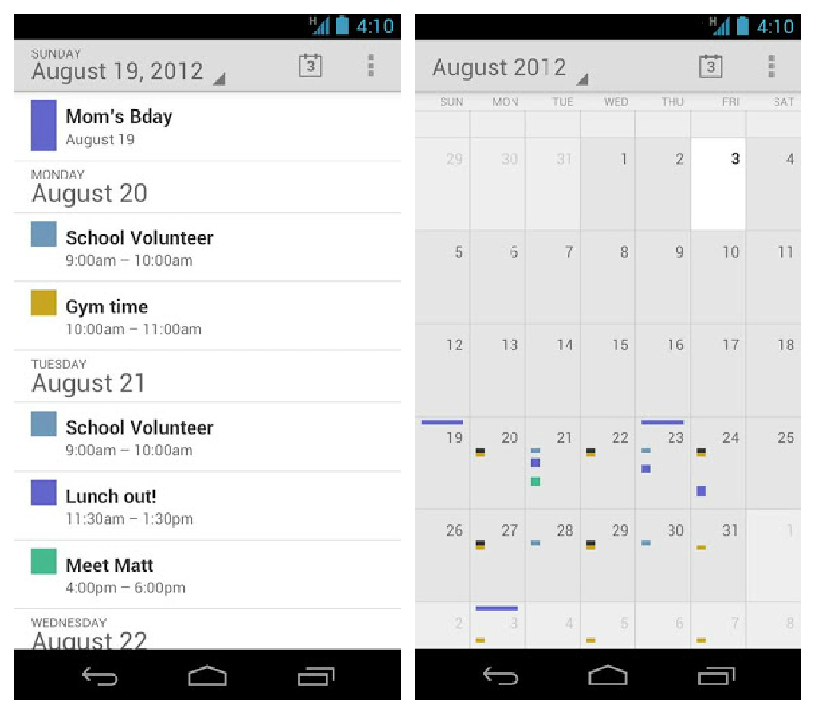 Google Calendar App