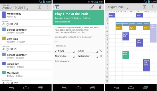 Google Calendar App Android