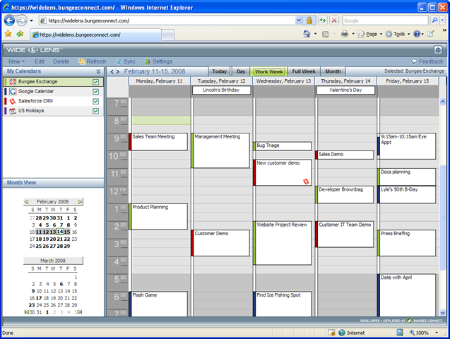 Google Calendar Application