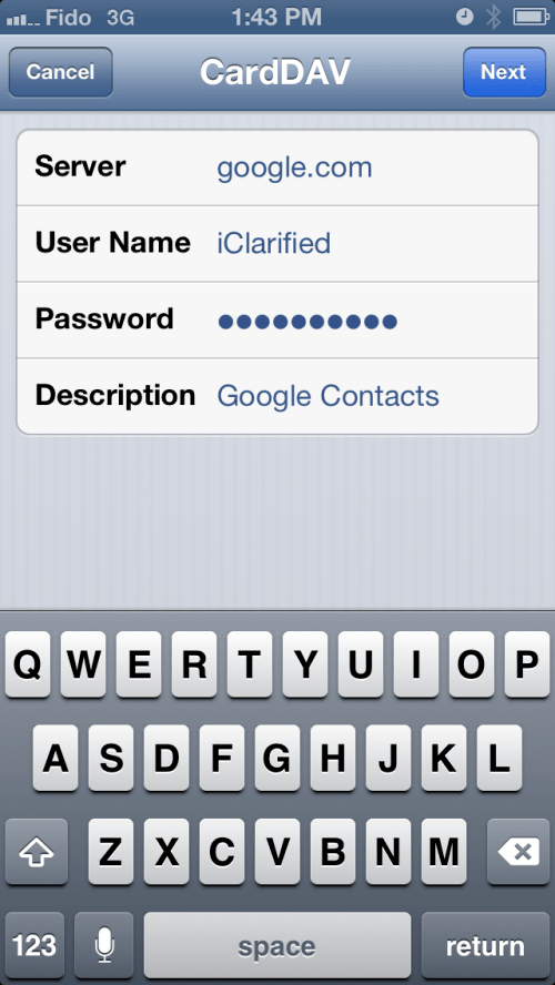 Google Calendar Application Specific Password