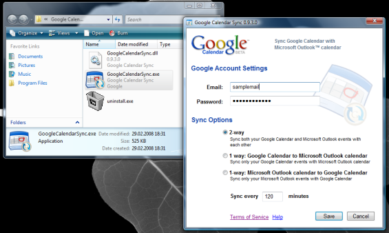 Google Calendar Application Windows 7