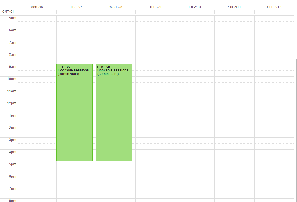 Google Calendar Appointment Slots Api